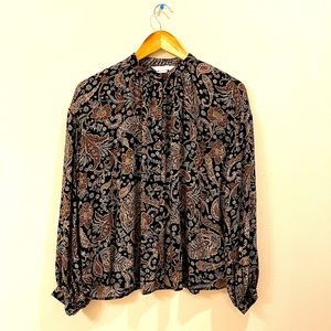 Paisley Long Sleeves Top